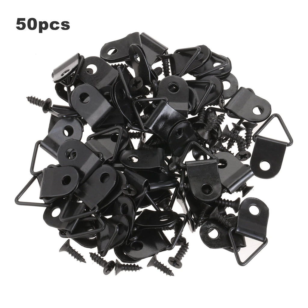 50Pcs Triangle Ring Picture Frame Hooks for Hanging Photos Artwork