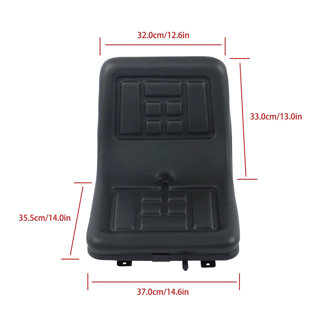 Universal High Back Mower Seat for Lawn Tractor (Black)