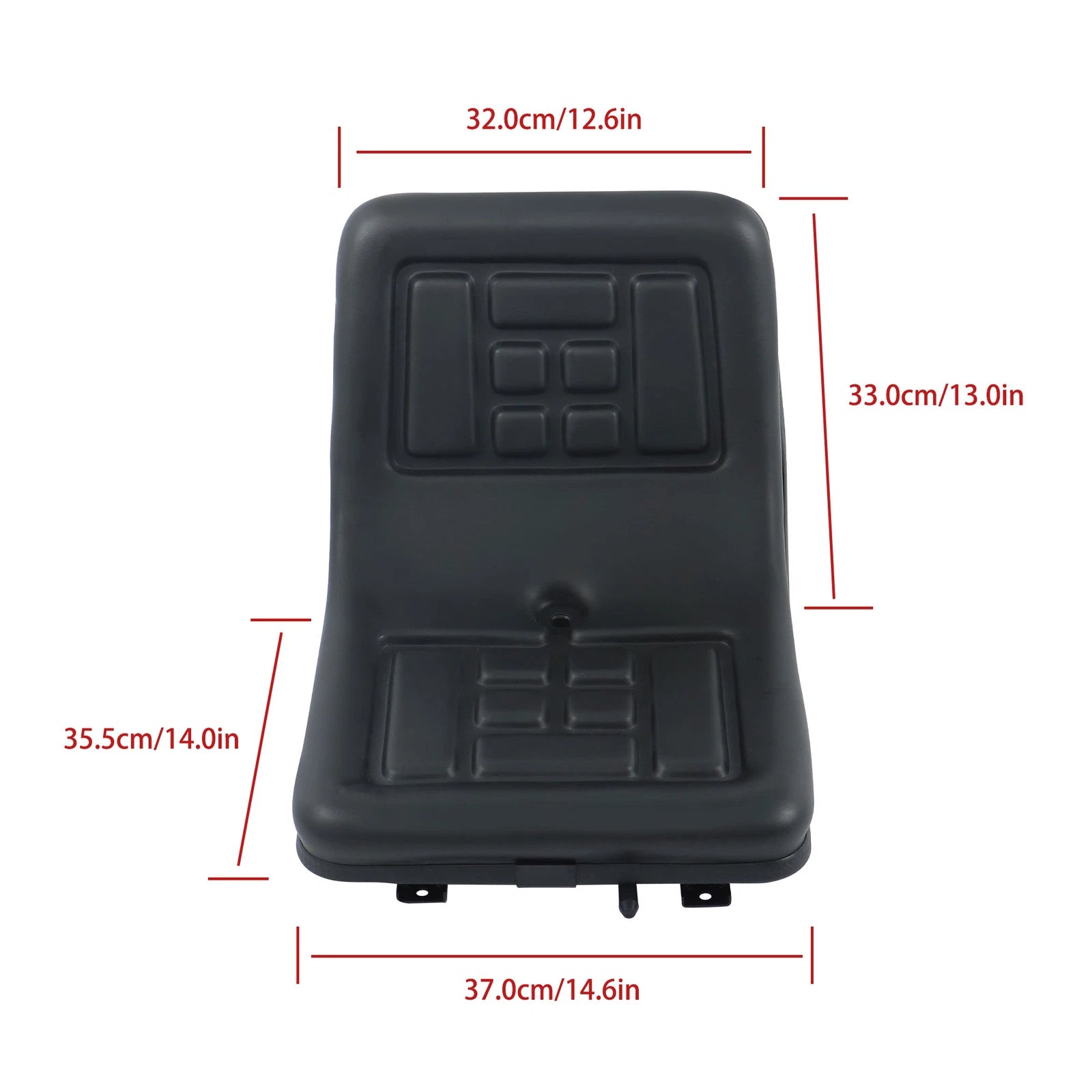 Universal High Back Mower Seat for Lawn Tractor (Black)