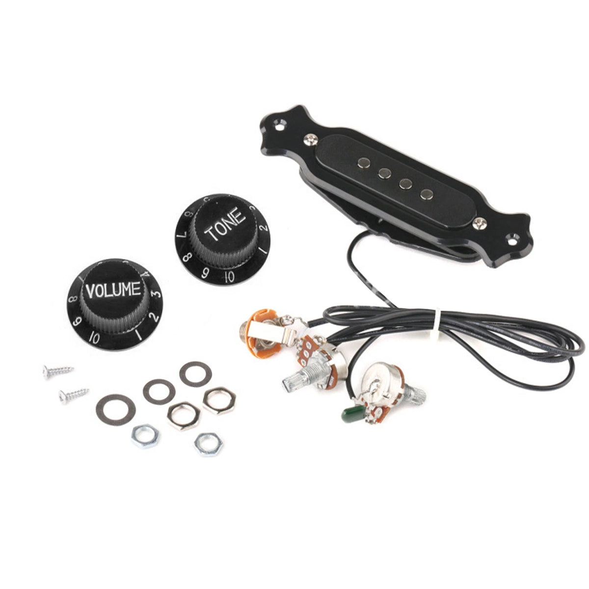 6-String Magnetic Pickup Harness for Cigar Box Guitar (Pre-Wired)
