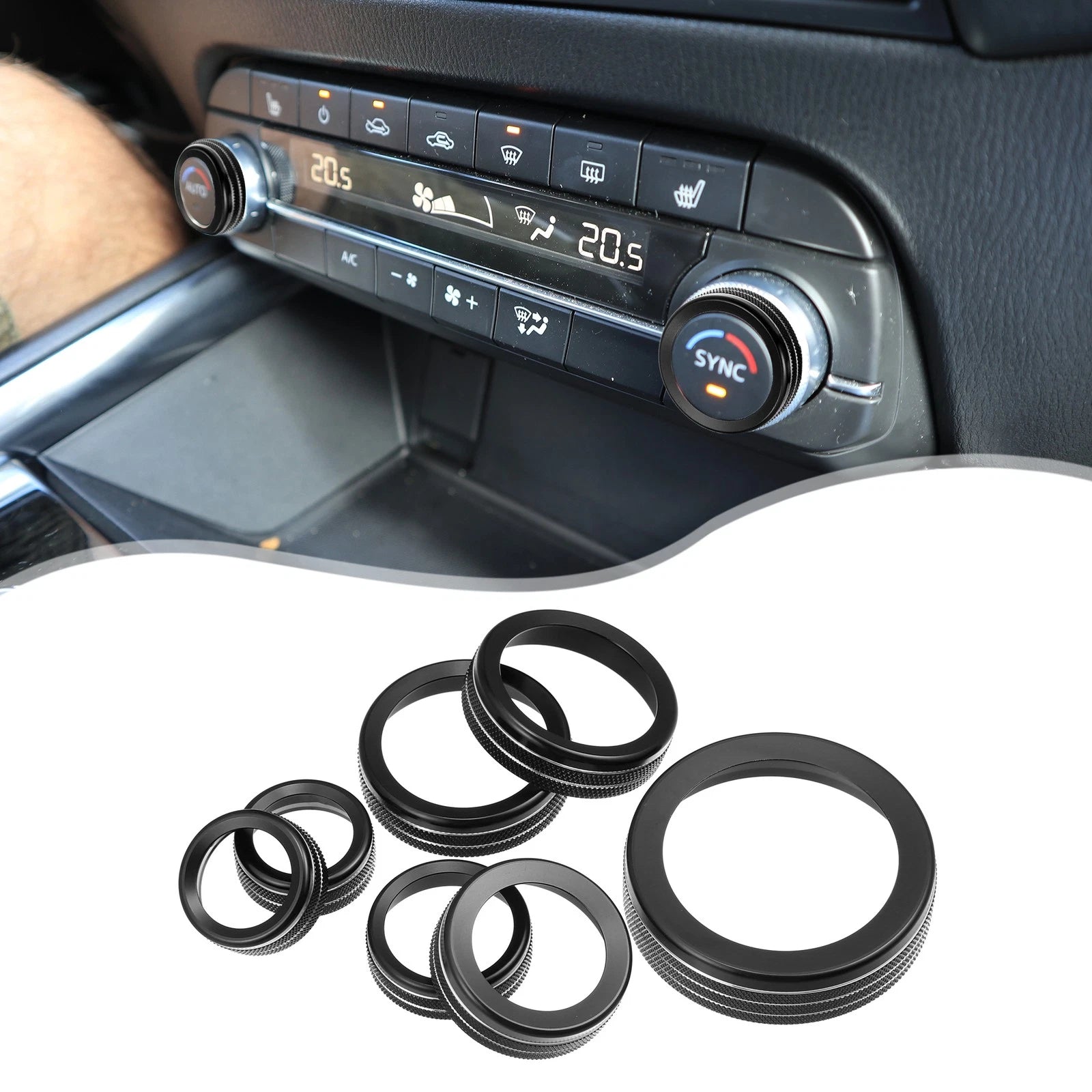 7 Pcs Switch Knob Cover for Ford (4WD)