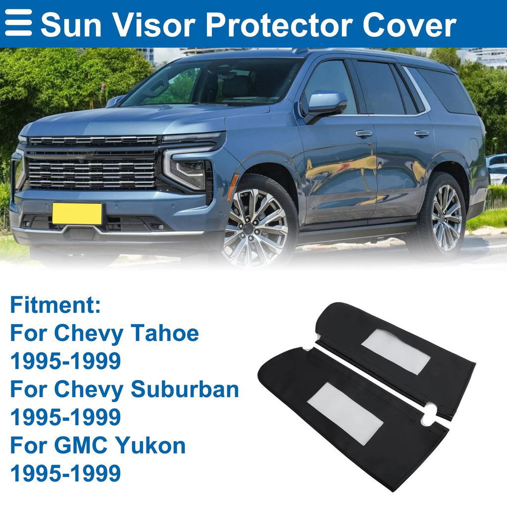 Sun Visor Cover Kit for Chevy Tahoe 1995-1999 Left Right Black