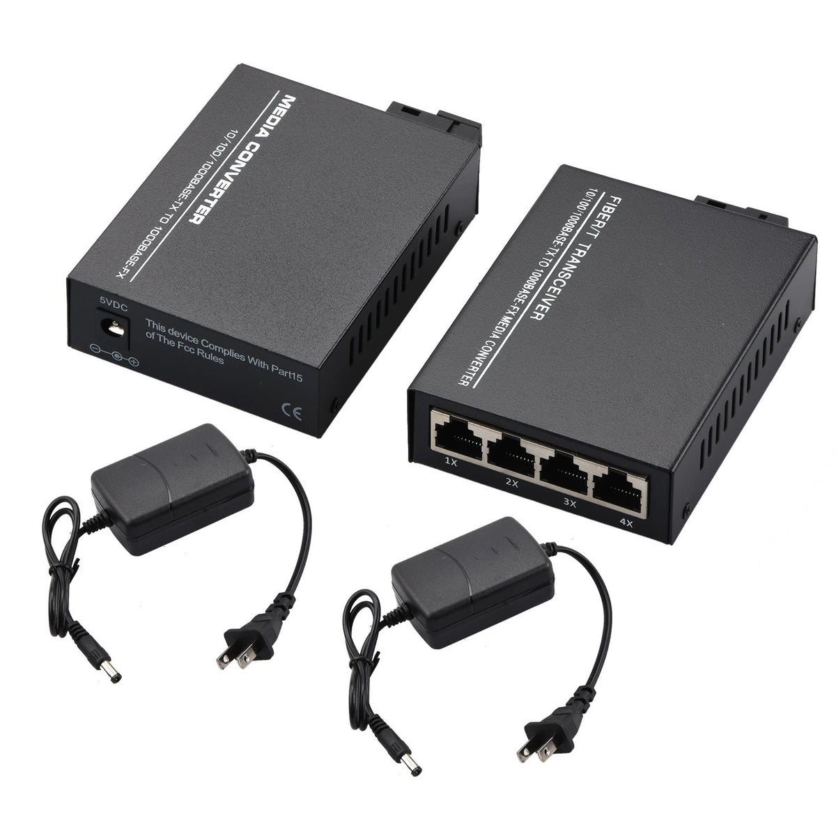 Ethernet to Fiber Optic Media Converter for RJ45 (10/100/1000Mbps)