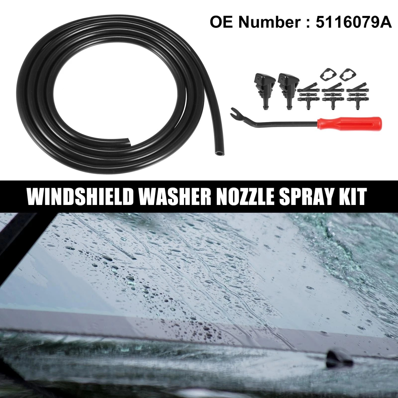 Front Windshield Washer Nozzle Kit for Dodge Avenger (2008–2011)
