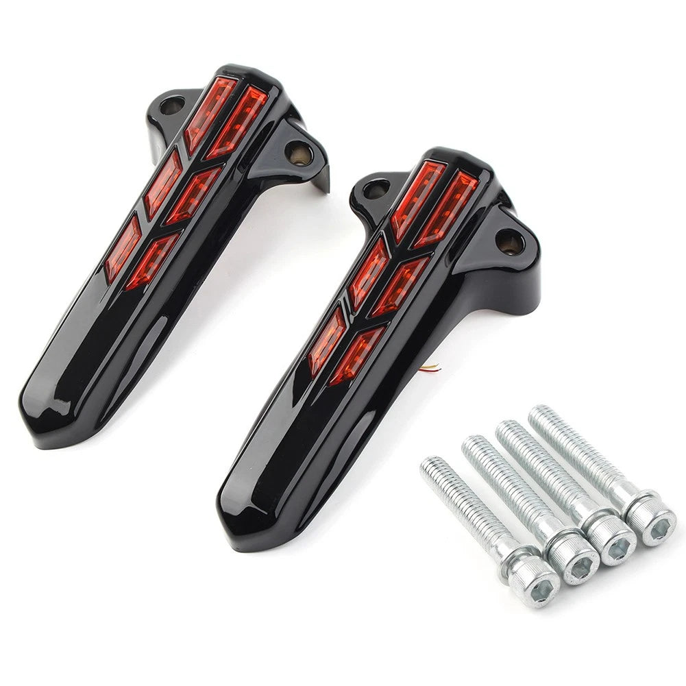 Front Fork Leg Covers LED Smoke Light for Harley FLHR FLHTK FLHX (2014–2020)