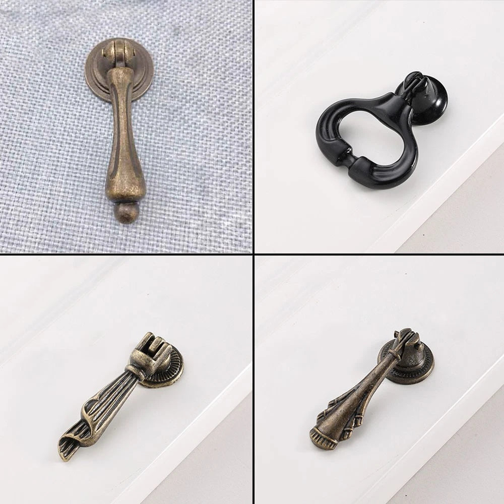 Set of 10 Antique Cupboard Pull Handles for Kitchen Cabinet (Fits )