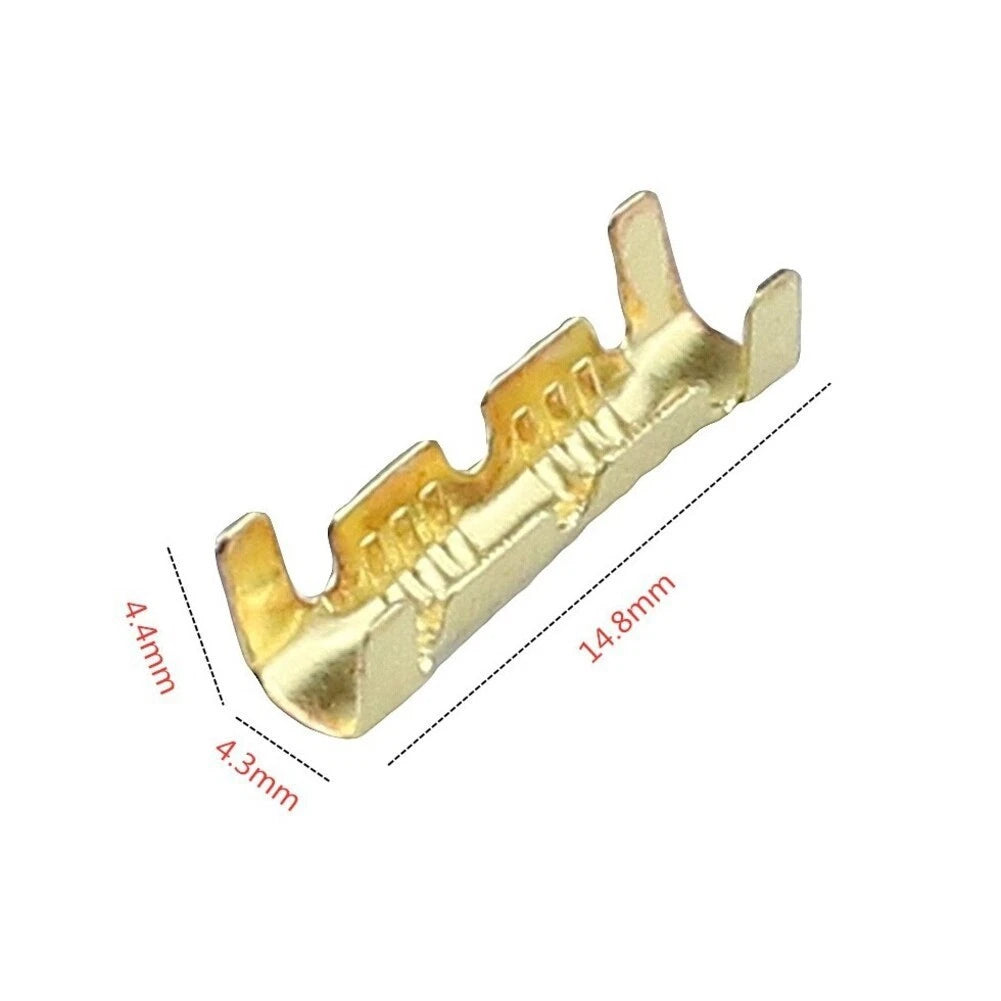 200pcs Brass Crimp Terminals 453U Type for Wire (05MM 15mm²)