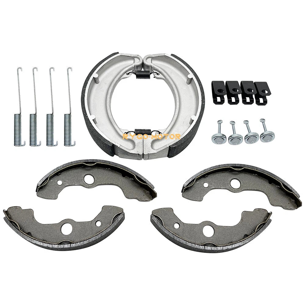 Front Rear Brake Shoes Kit w/Pins for Honda Fourtrax 300 TRX300FW (1988–2000)