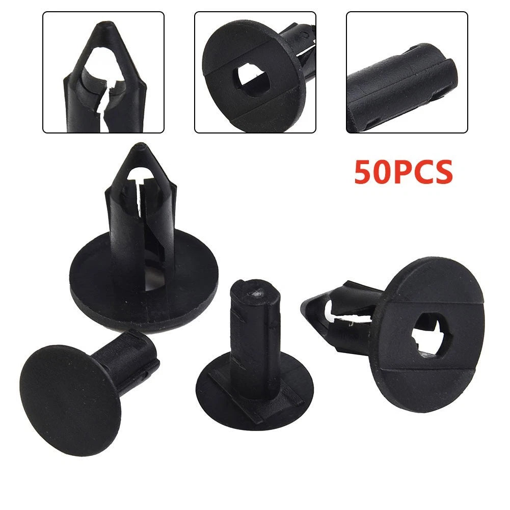50pcs Plastic Rivets Fastener for Car Body (8mm Hole)