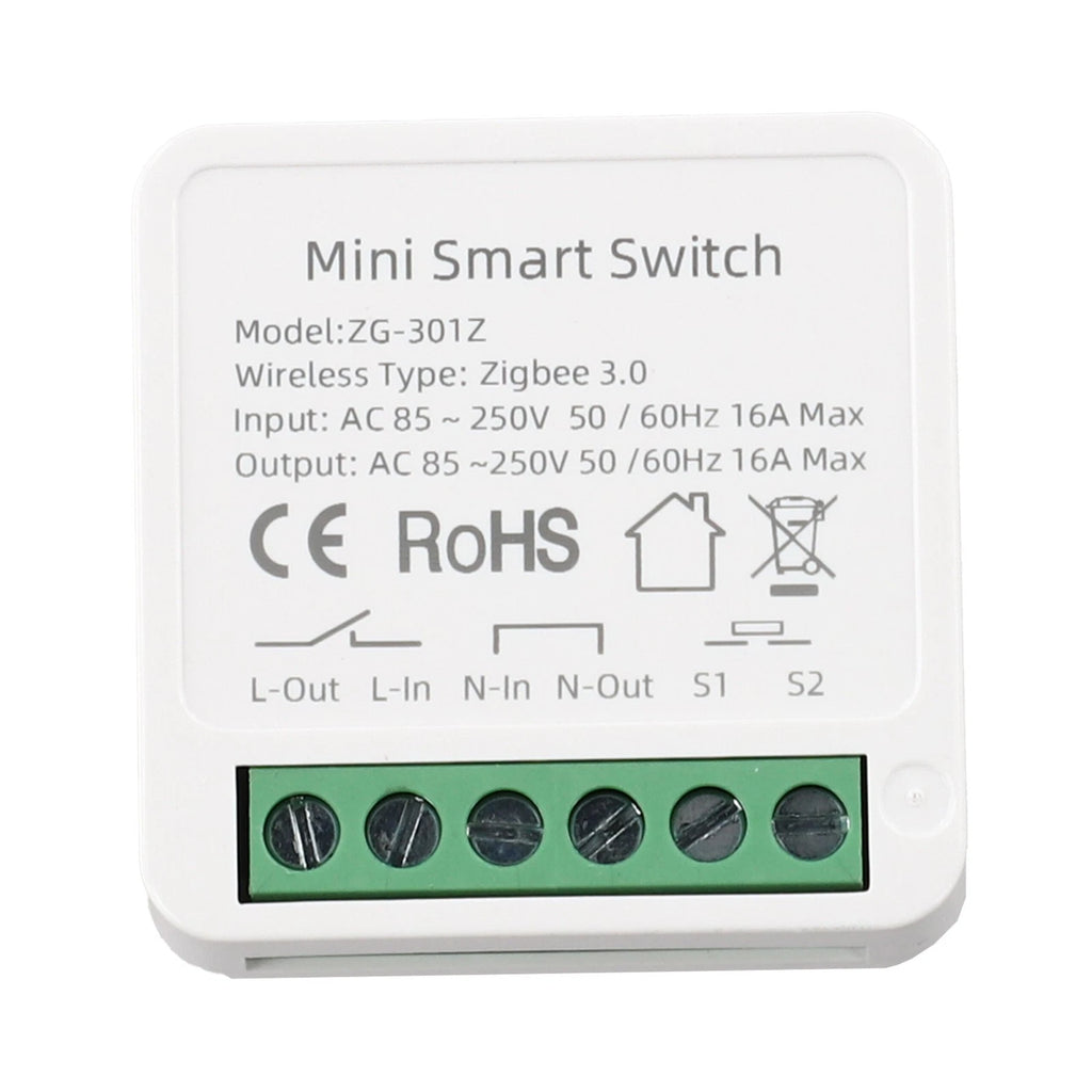 Zigbee 3.0 16A Smart Switch for MiNi (2-Way Breaker Relay)