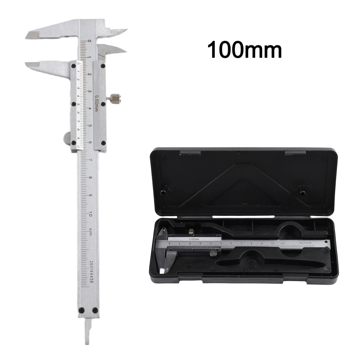 Professional Quality 100mm Vernier Caliper with Clear Wear Resistant Scale