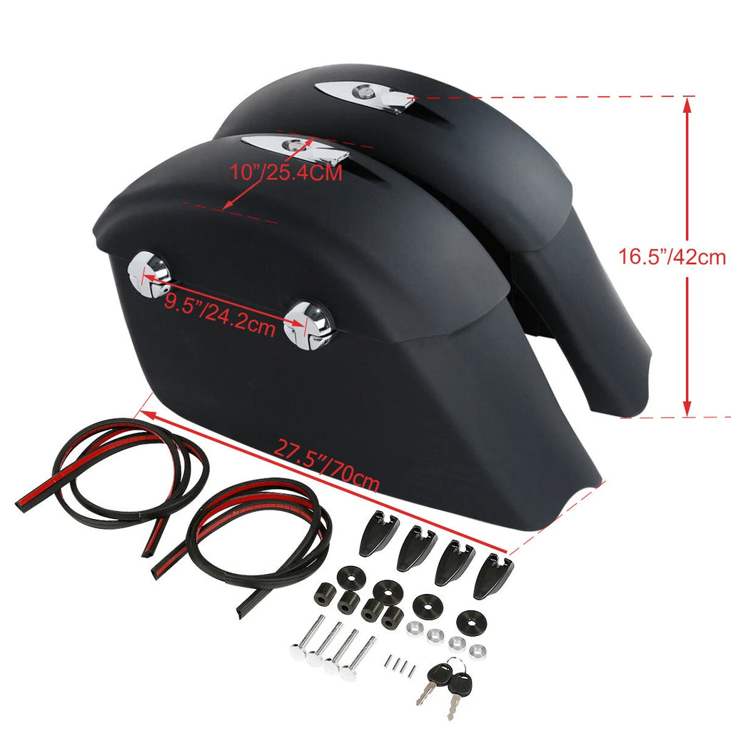 Matte Black Saddle Bags Electronic Latch for Indian Chieftain (2016–2018)