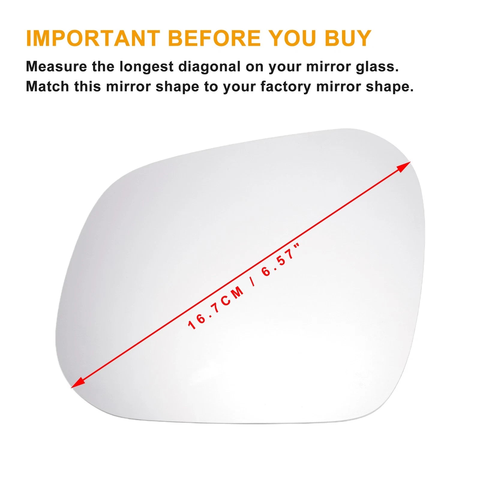 Left White Heated Mirror Glass for SEAT Altea (2007–2018)