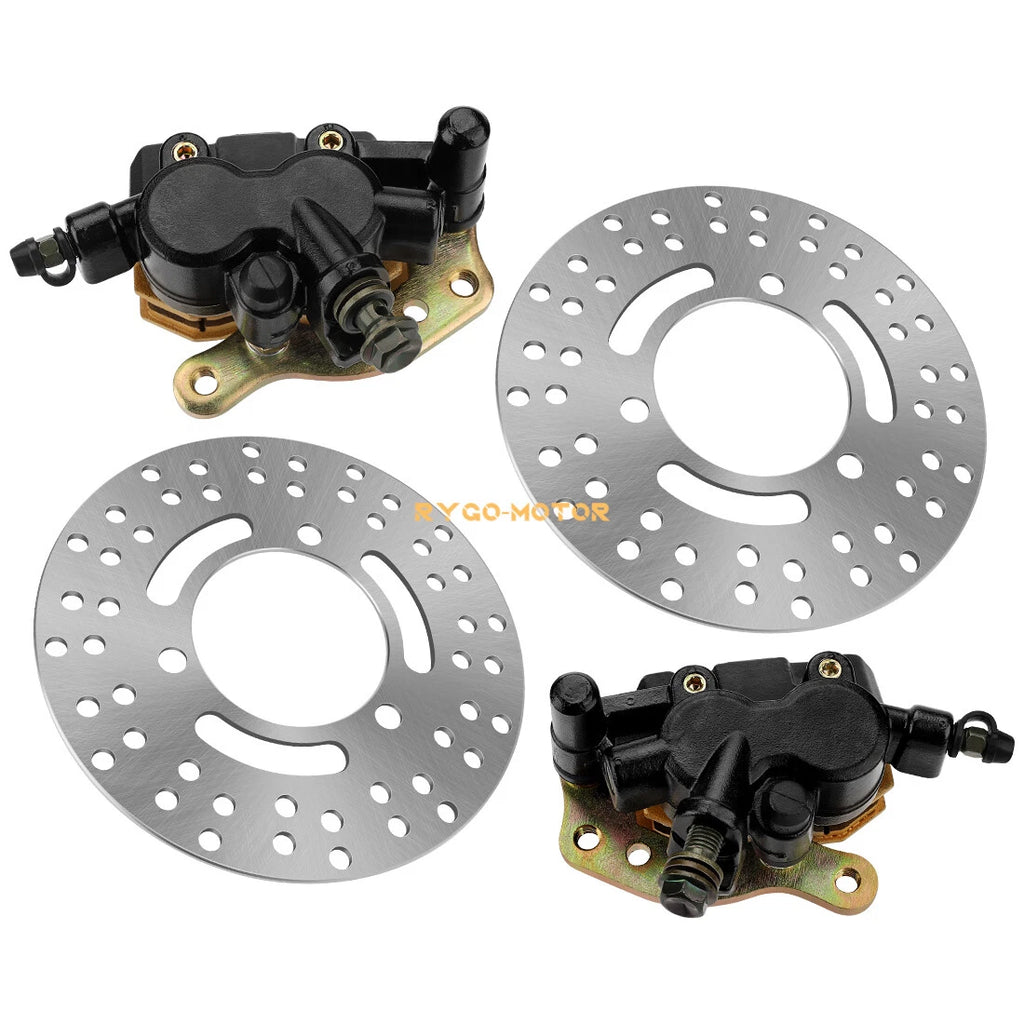 Front Brake Calipers & Rotors for Kawasaki Bayou 400 4x4 (1993–1999)