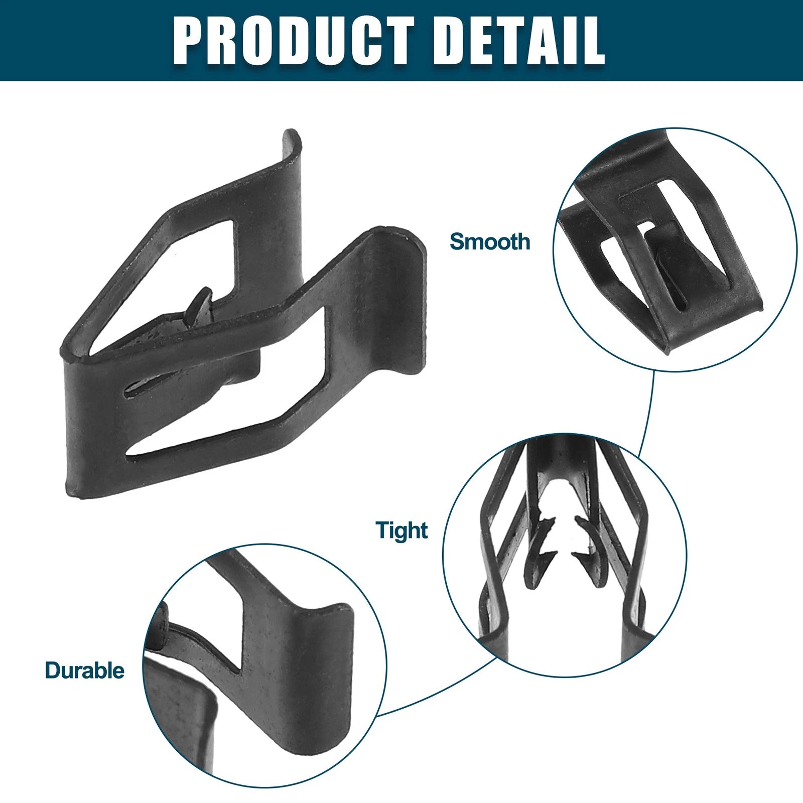 Interior Retainer Fitting Fastener Clip Set for Ford Mazda (Black) (30 Pcs)