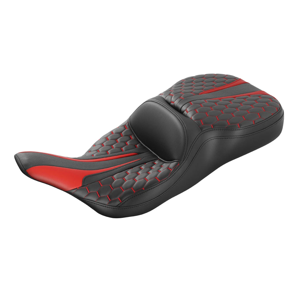Two-Up Seat for Harley Electra Glide (1997–2007) - Black Red