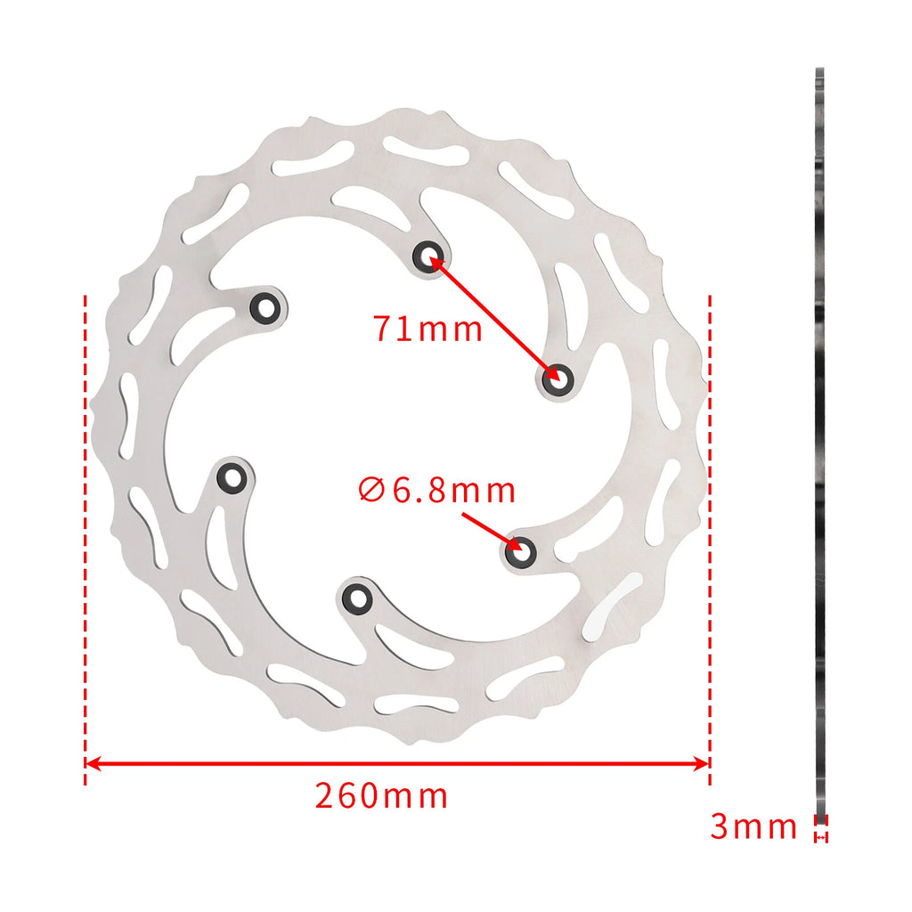 Brake Disc Set for KTM 125 150 200 250 300 350 400 450 520 EXC XC MX SX (2000–2023)