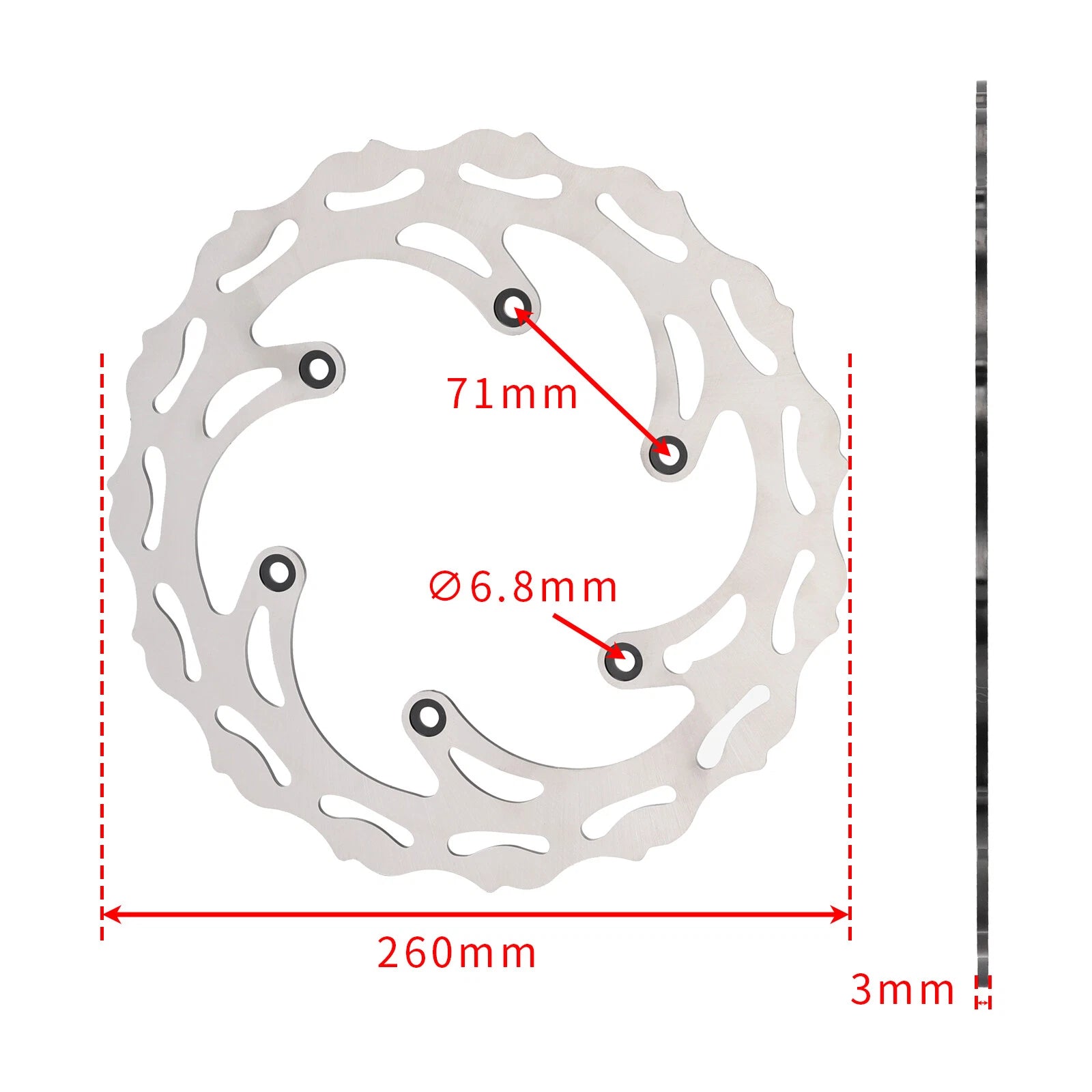 Brake Disc Set for KTM 125 150 200 250 300 350 400 450 520 EXC XC MX SX (2000–2023)