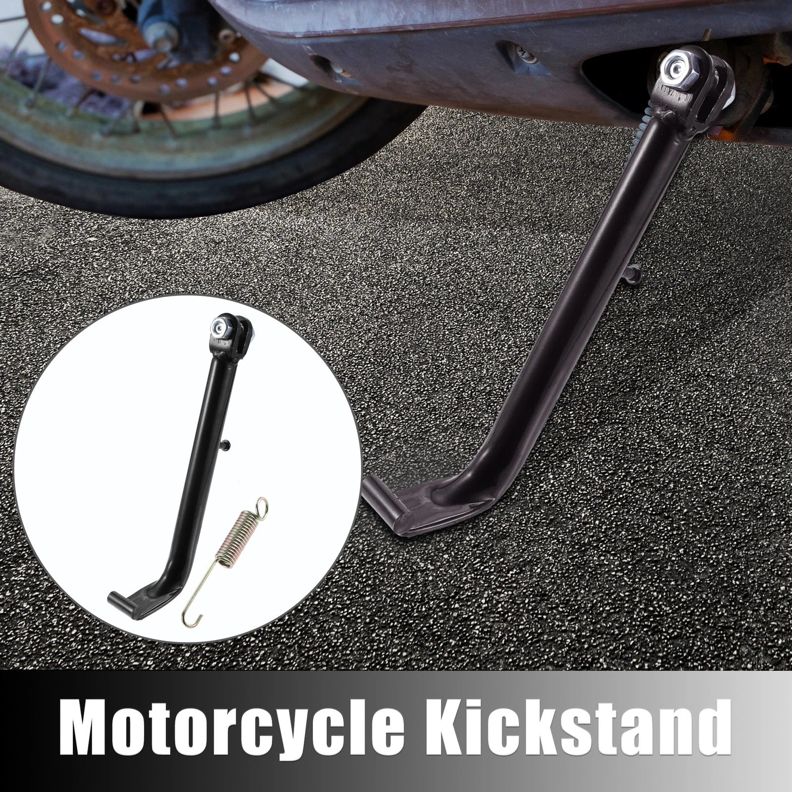 Motorcycle Side Kickstand Support Stand with Spring for Honda CG125 (2005–2015)