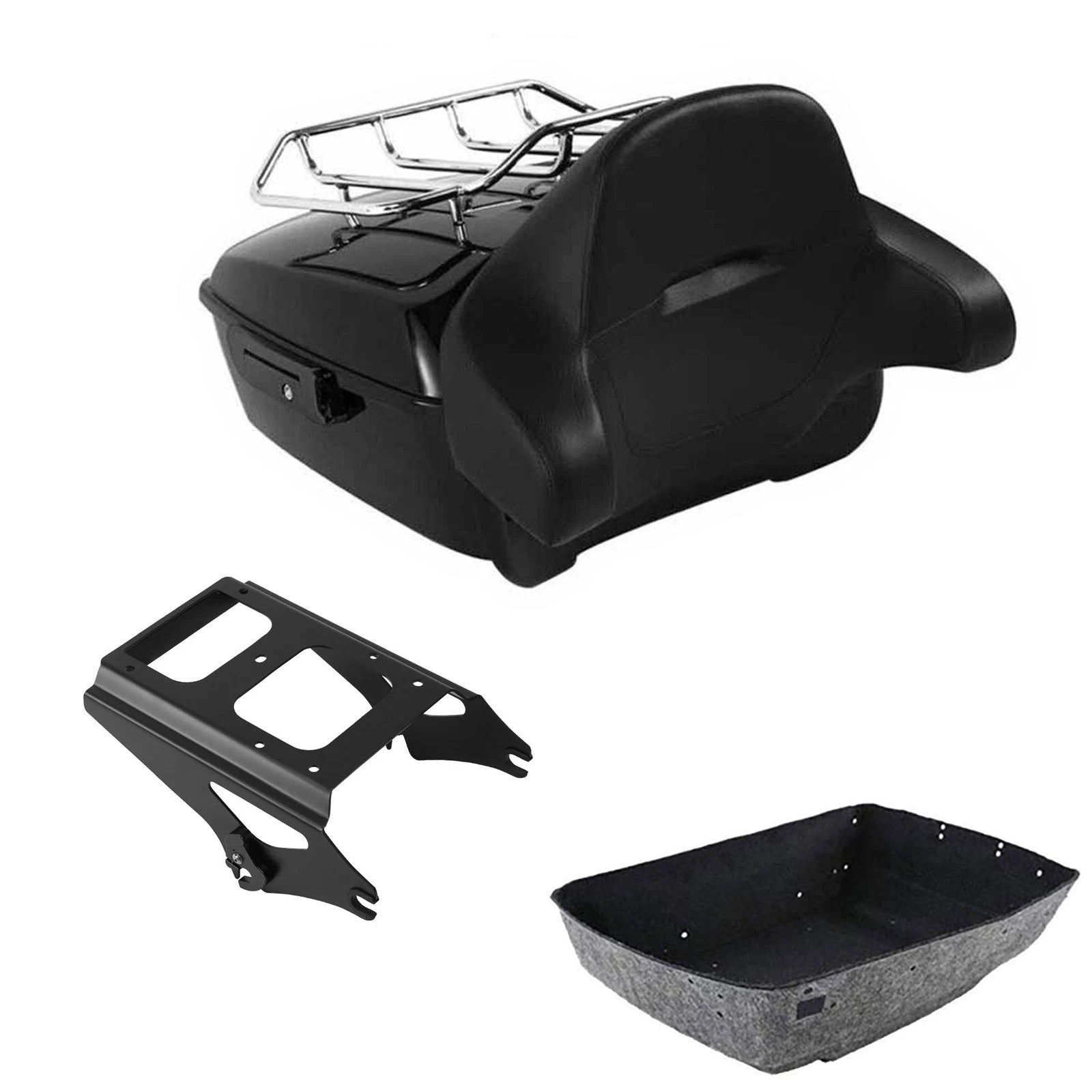 Trunk Luggage Backrest Pad Mounting Rack for Harley Electra Glide (2009–2013)