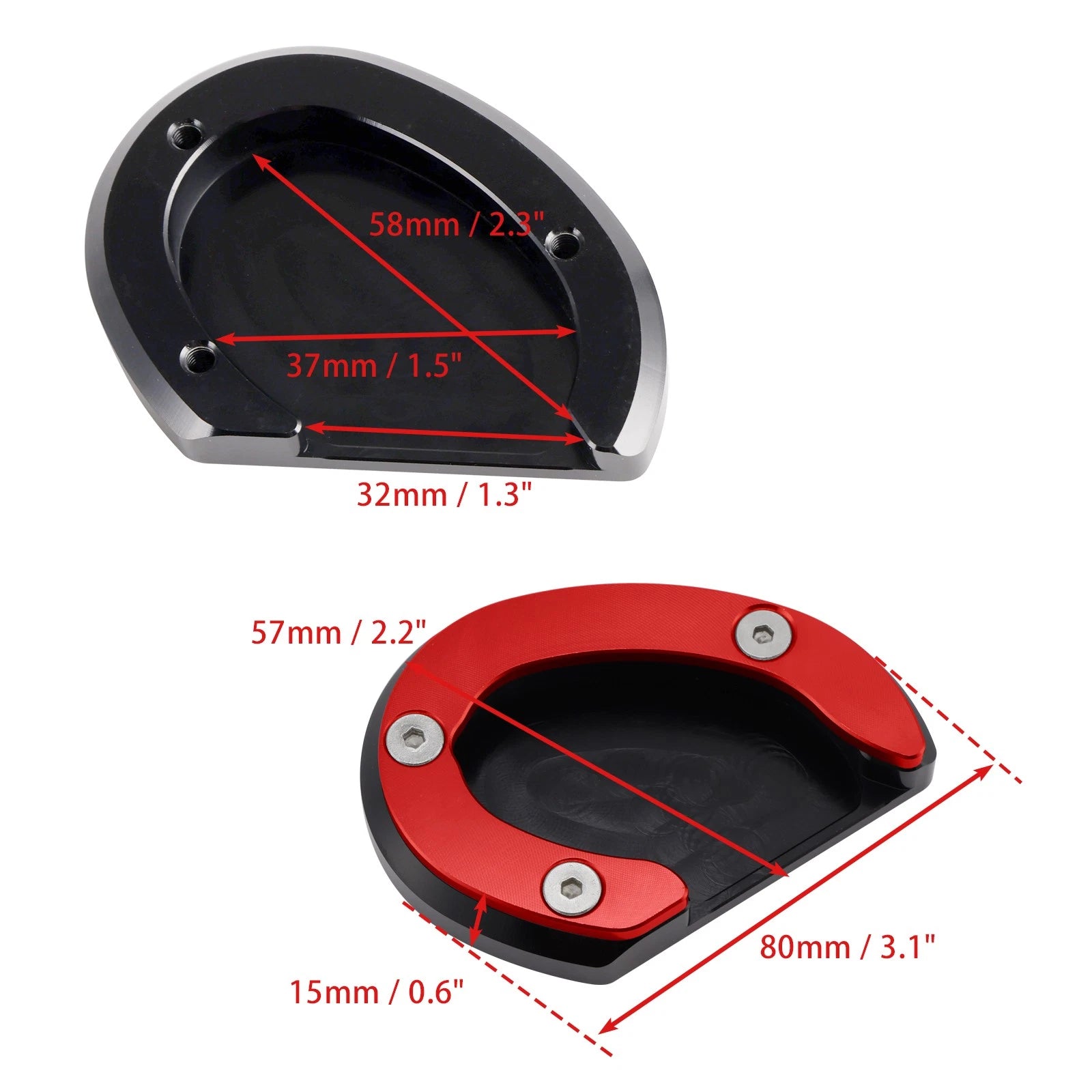 Kickstand Enlarger Plate Pad for Triumph Bonneville Bobber T100 T120 (2018–2020)