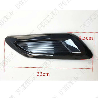 3Pcs Universal Hood Scoop Air Vent Covers Gloss Black ABS