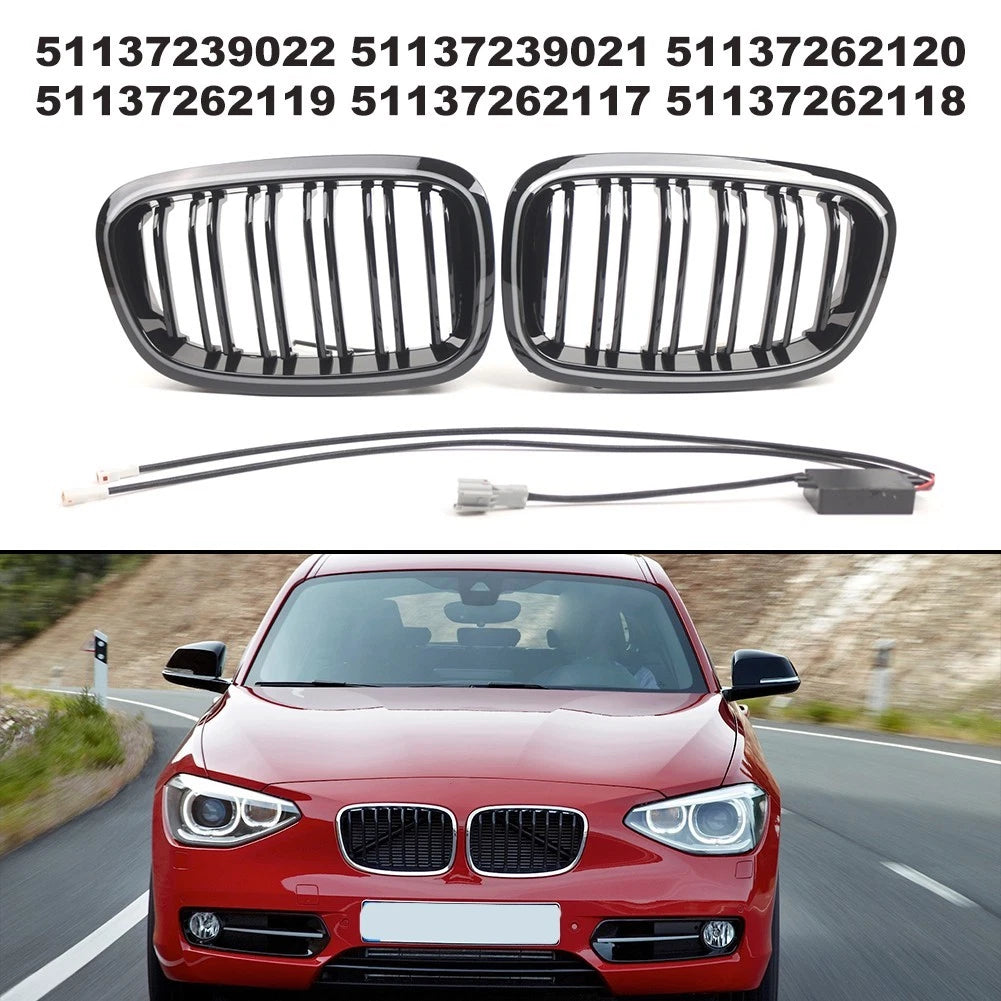 Front Grille for BMW F20 F21 (2011–2015) with White LED Light Integration