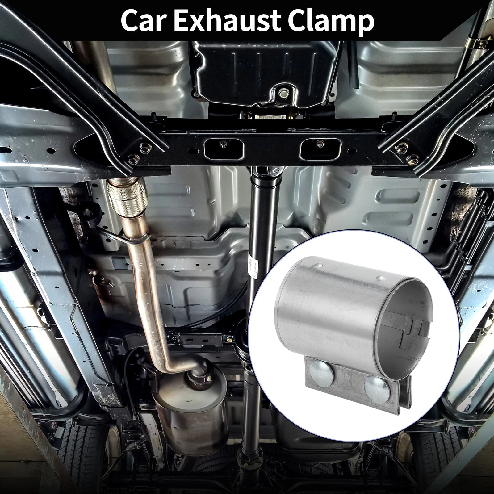 Exhaust Pipe Clamp for Car (2.56" 87mm)
