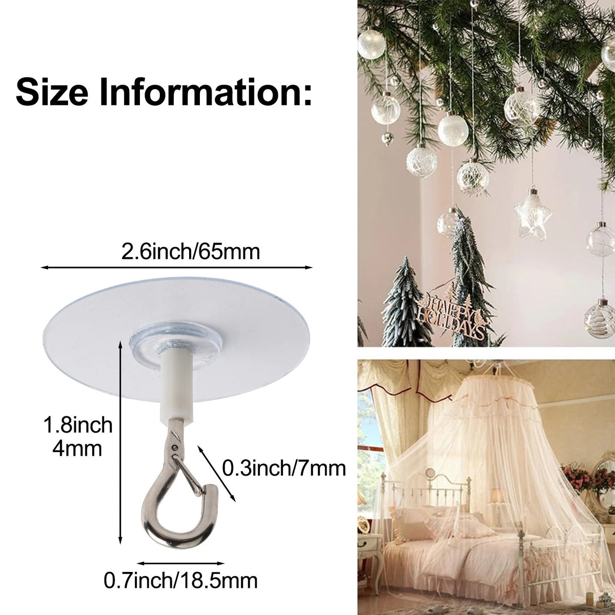 Self-Adhesive Hooks for Hanging Photos and Decorations (Universal)