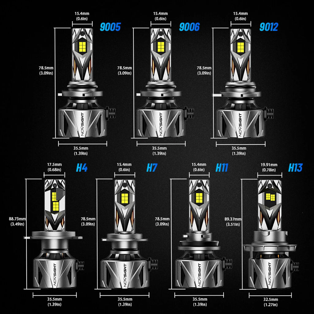 4X 9005 H11 LED Headlight Bulbs Conversion Kit for High Low Beam (N/A)