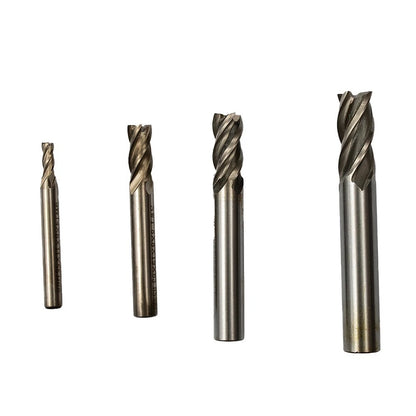Set of 4 Cutter Drill HSS Shank Bits for Carved Mill End Tool