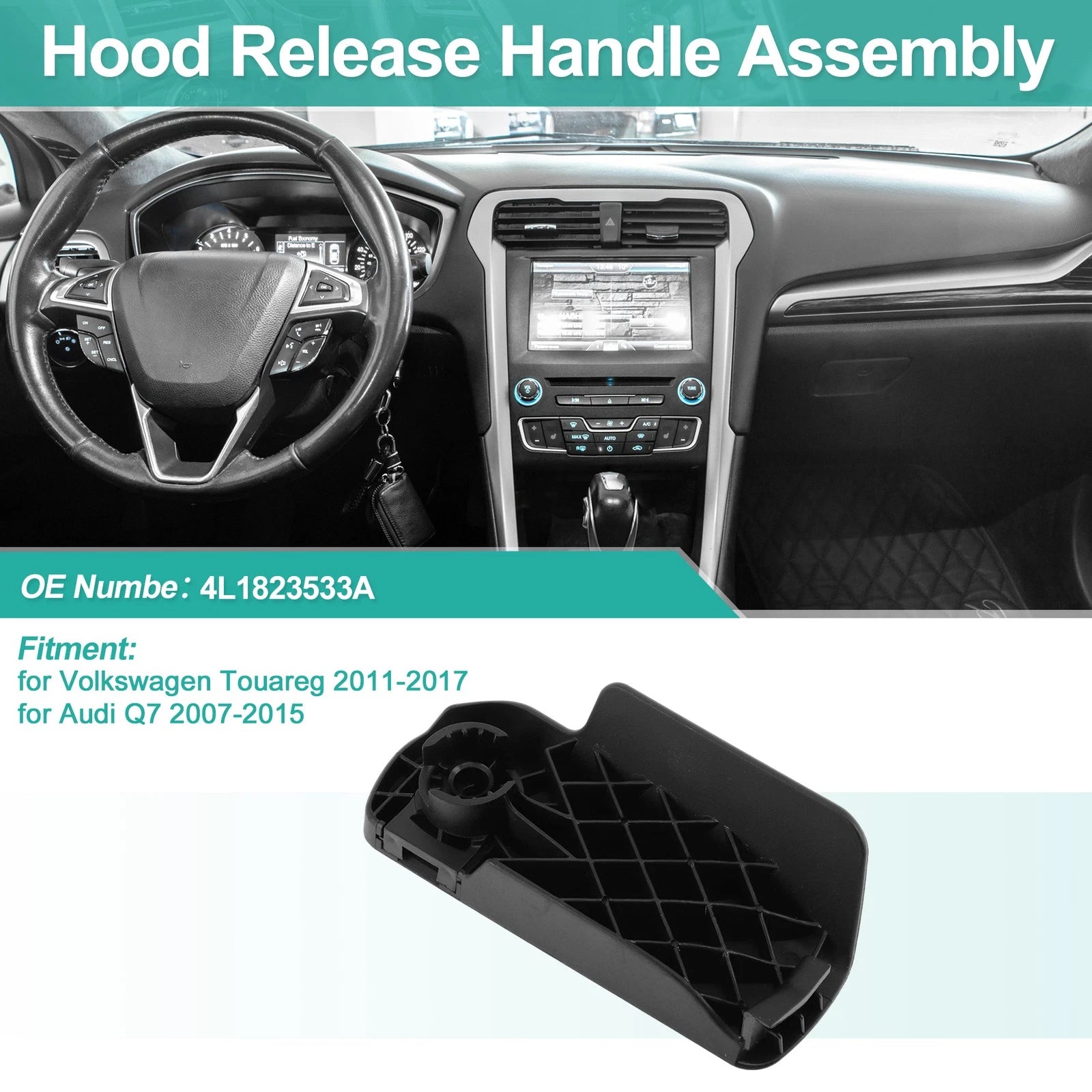 Hood Latch Release Handle Replacement for Volkswagen Touareg (2011–2017)