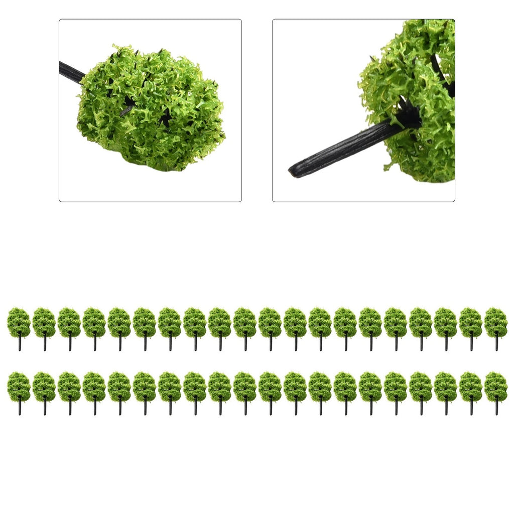 Model Tree Scenery 1:100 for Railroad (Plastic Artificial Decoration)