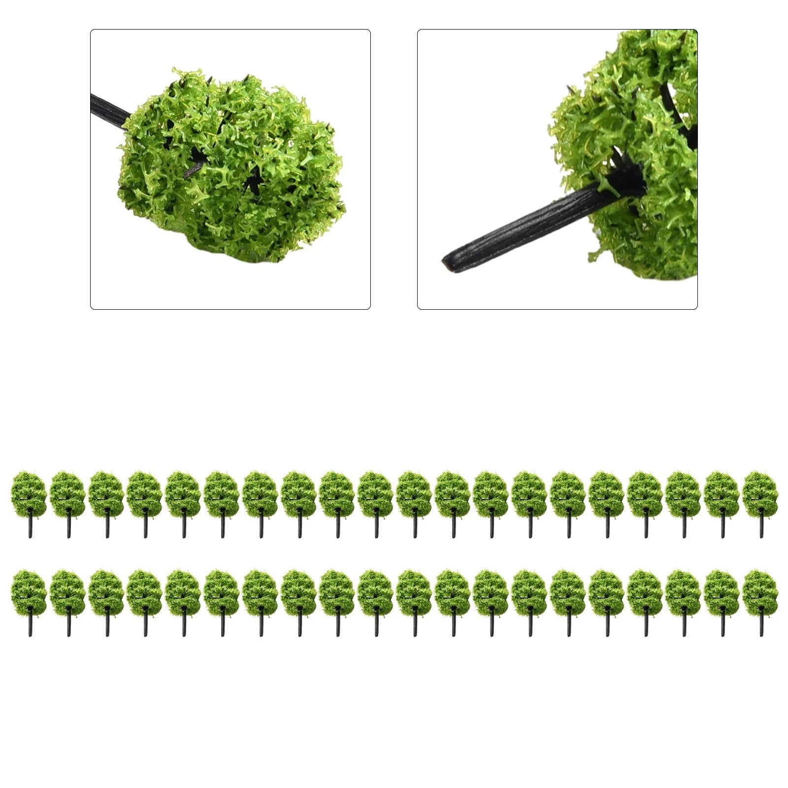 Model Tree Scenery 1:100 for Railroad (Plastic Artificial Decoration)