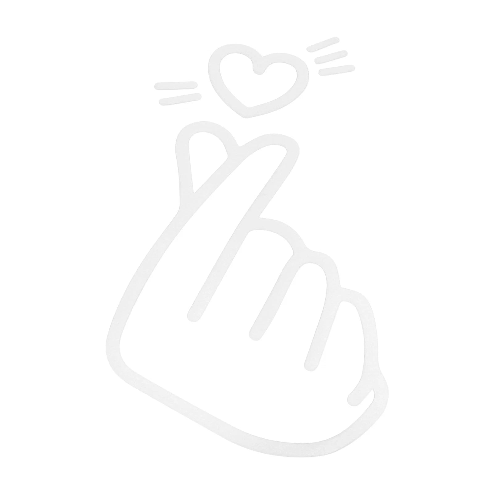 Reflective Bumper Decal for - Silver Heart Design
