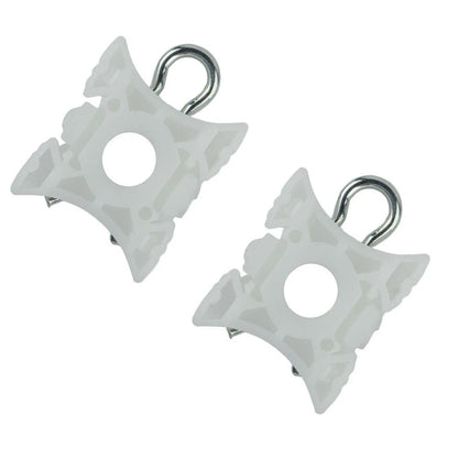 Set of 2 Sliding Clips for Car Front Nylon Pivot Clip