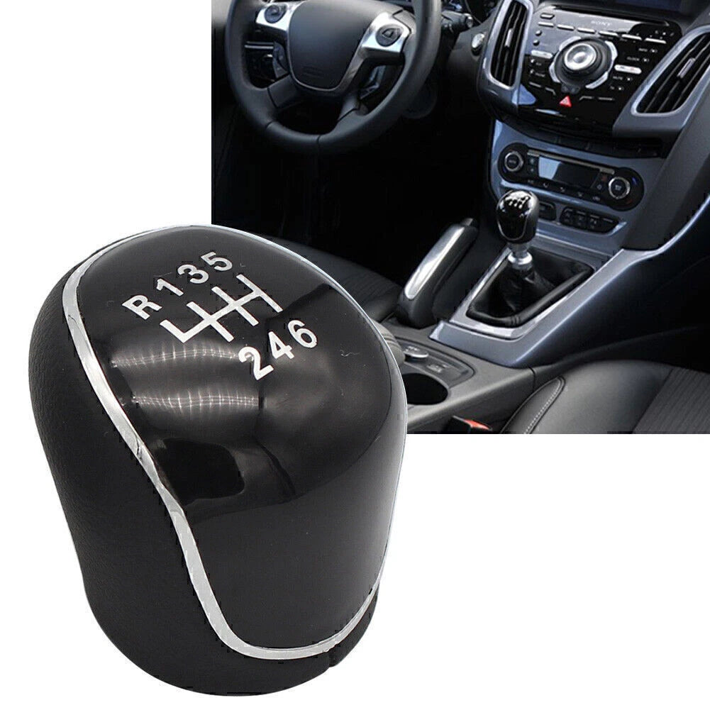 1x 6 Speed Shift Gear Knob for Ford C-Max Focus Mk2 Mk3 Kuga S-Max