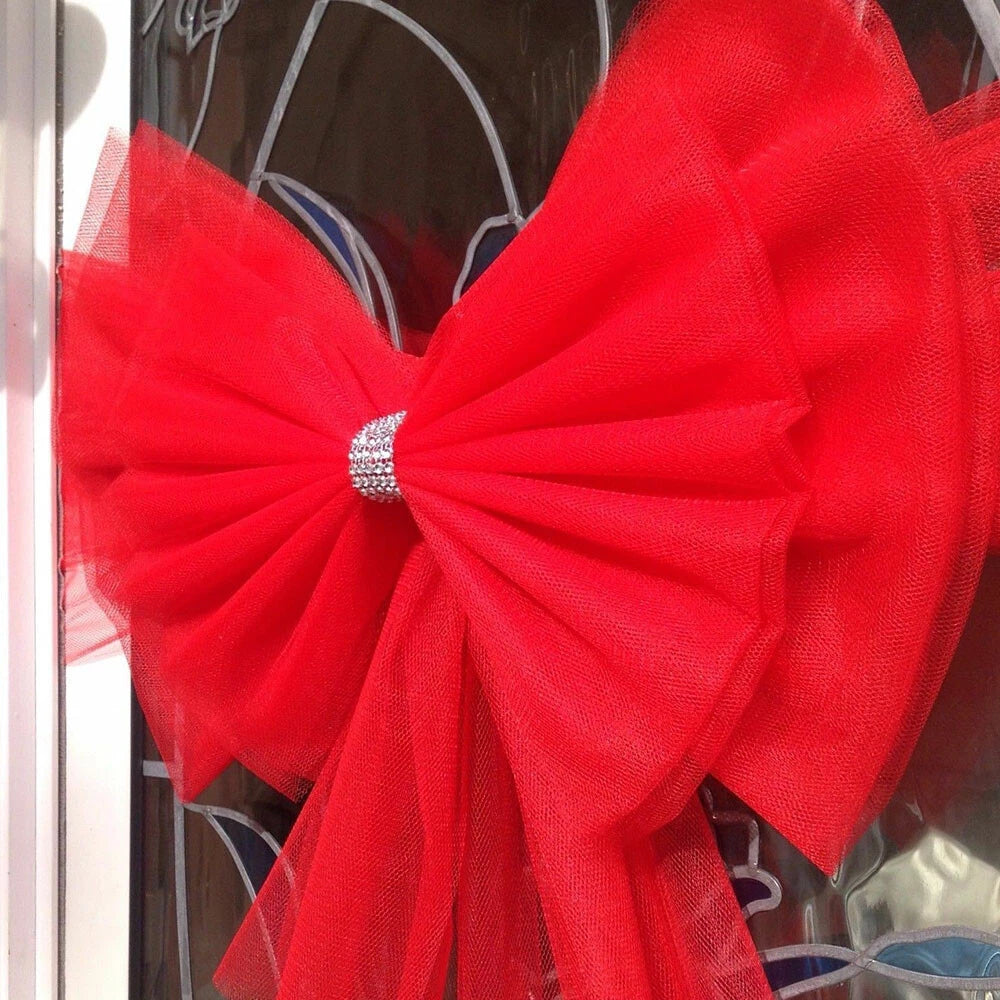 Full Door Bow Decoration Kit for Christmas (Deluxe Luxury Red)