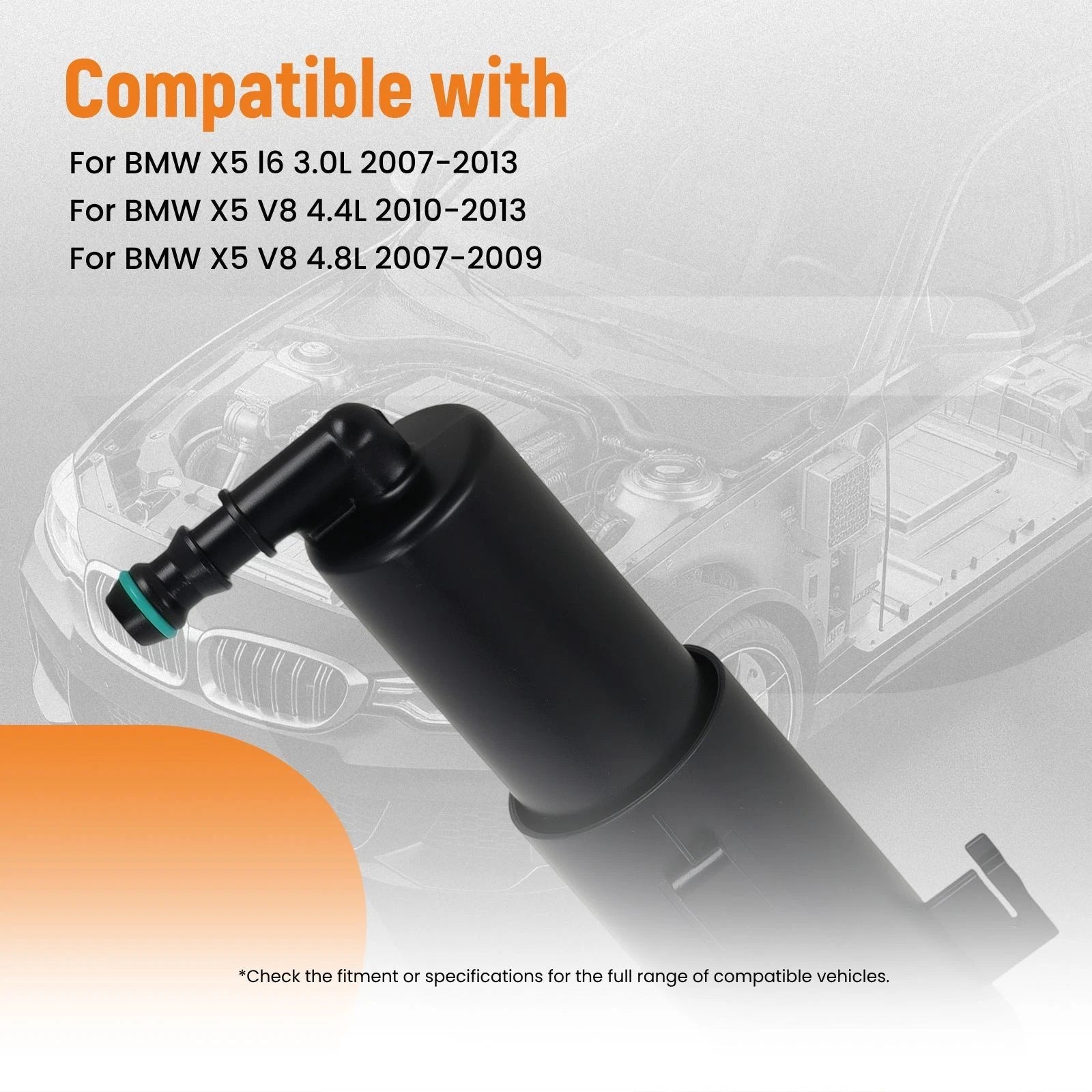 Front Left Headlamp Washer Nozzle for BMW X5 E70 (2007–2013) 61677173851