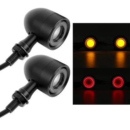 Set of 4 Wire Motorcycle Turn Signal Blinker Tail Lights Universal