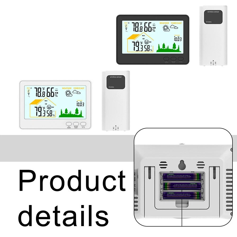 Wireless Thermometer for Home with Touch Backlight and Waterproof Transmitter