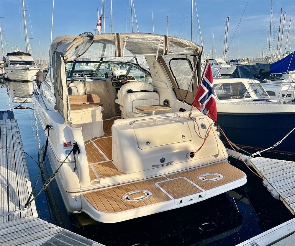Swim Platform Cockpit Pad for Sea Ray Sundancer 290 (1997–2001) - EVA Teak Flooring