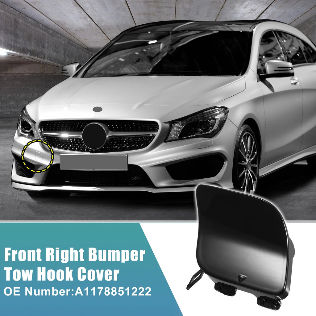 Front Bumper Tow Hook Cover Replacement for Mercedes-Benz (2007–2015)