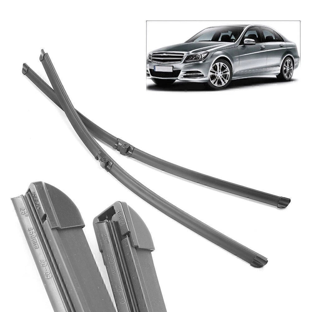 Set of 2 Front Windshield Wiper Blades for Mercedes E Class W211 (2002–2009)