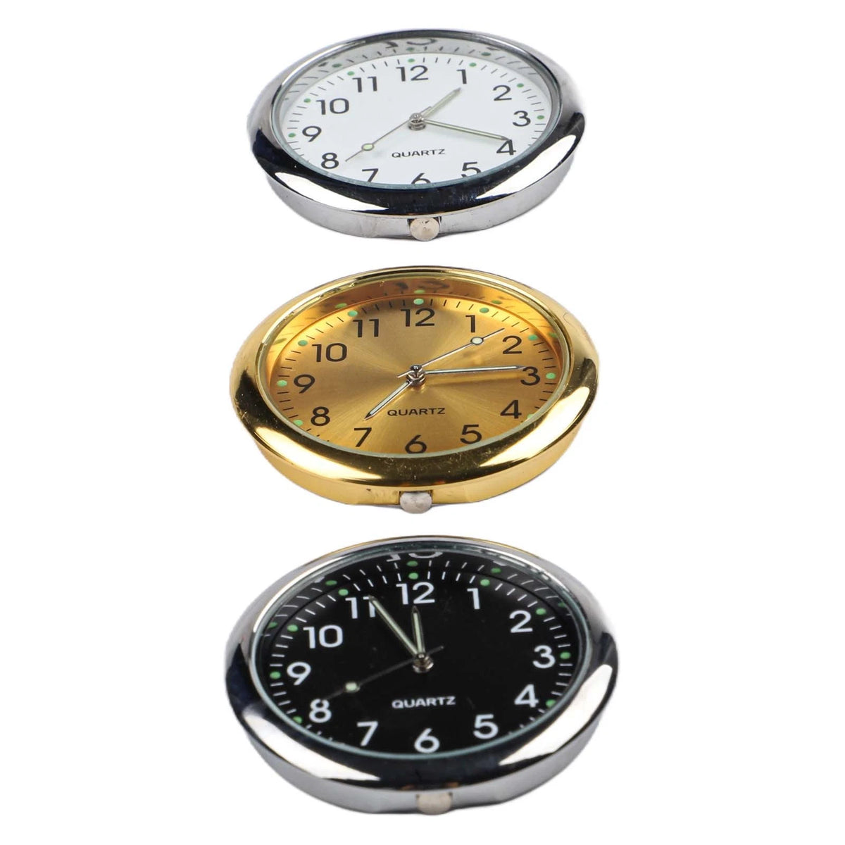 3 Pack 40mm Car Clocks with Luminous Feature for Dash (Car & Marine)