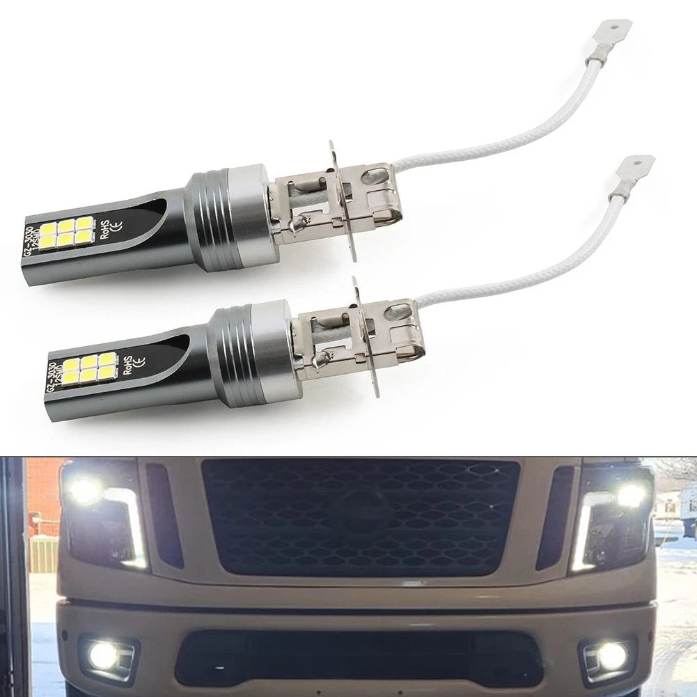 H3 12SMD LED Fog Light Bulb for Universal Fit (2010–2023)