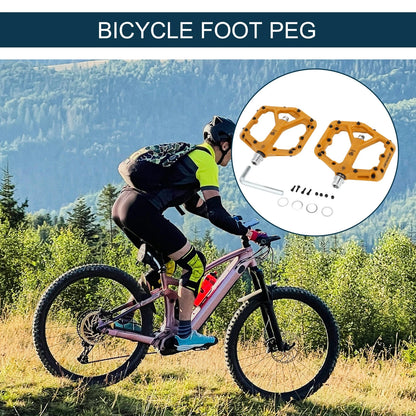 Bicycle Foot Pegs Replacement Pedal Fit 9/16 Inch Axles Nylon Metal Pair