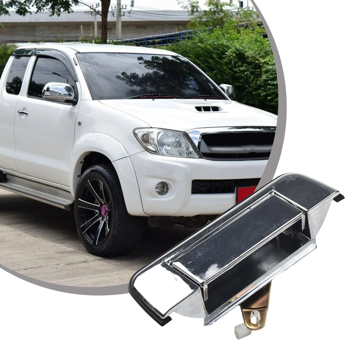 Tail Gate Handle Exterior Parts Luggage Covers Plastic Silver 69090-89101
