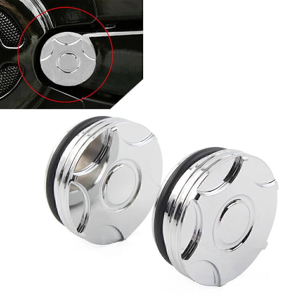 2X CNC Swingarm Pivot Bolt Covers for Harley V-Rod (2006–2017)