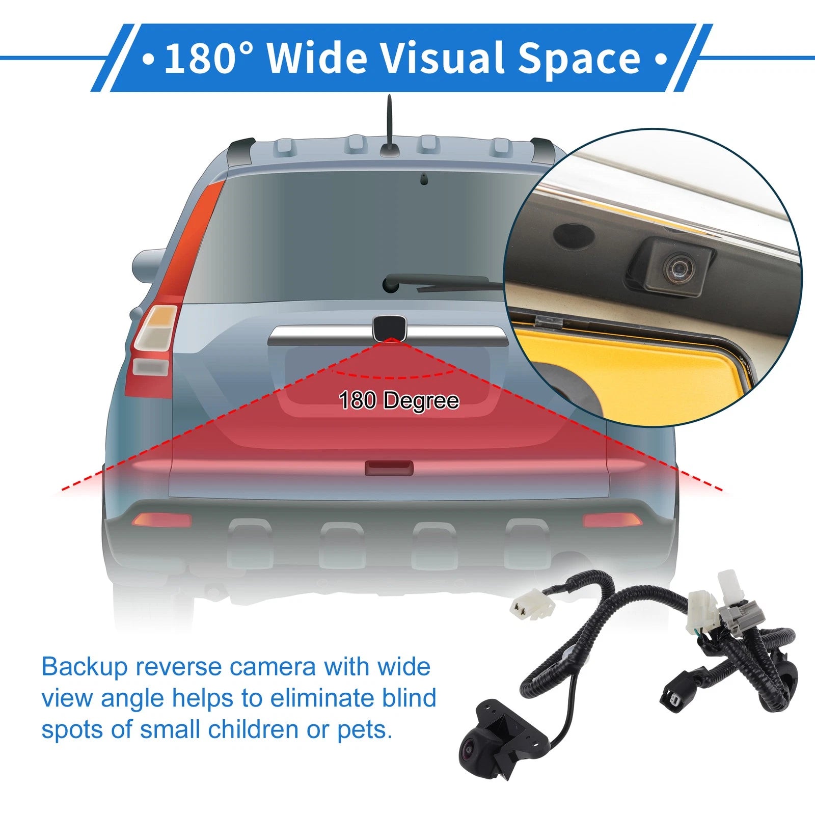 Rear View Camera for Honda Pilot (2012) 120-180°